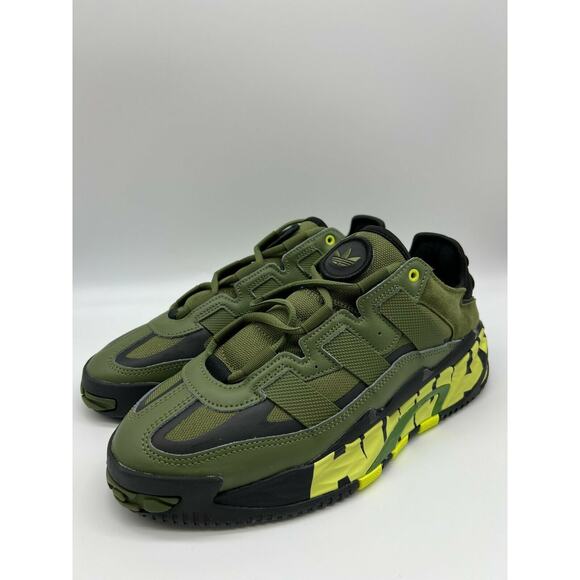 Adidas Niteball Men's Sneakers Olive Green Black FX7645 Size 7.5 NWT - Picture 7 of 12